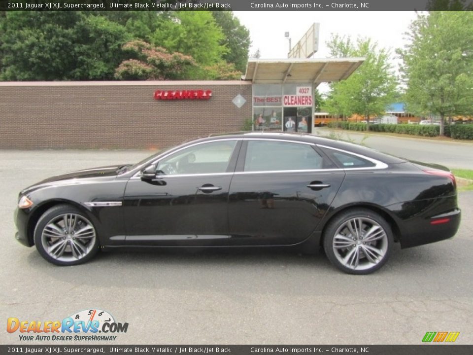 2011 Jaguar XJ XJL Supercharged Ultimate Black Metallic / Jet Black/Jet Black Photo #7