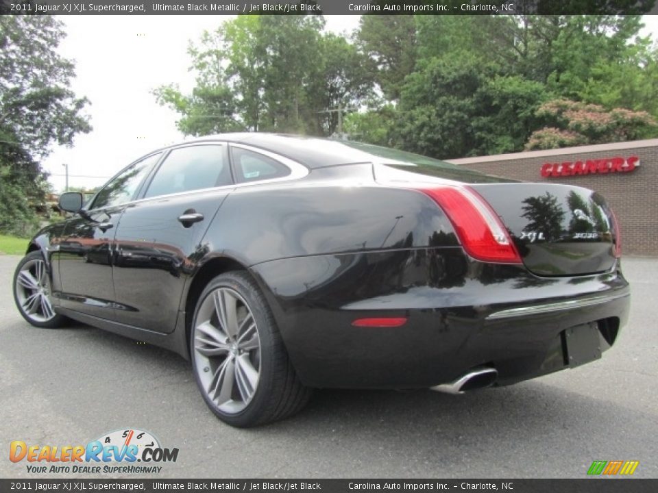 2011 Jaguar XJ XJL Supercharged Ultimate Black Metallic / Jet Black/Jet Black Photo #8