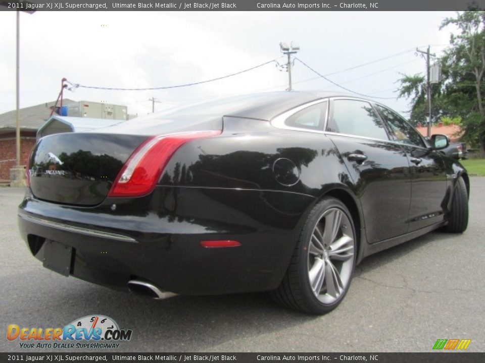 2011 Jaguar XJ XJL Supercharged Ultimate Black Metallic / Jet Black/Jet Black Photo #10