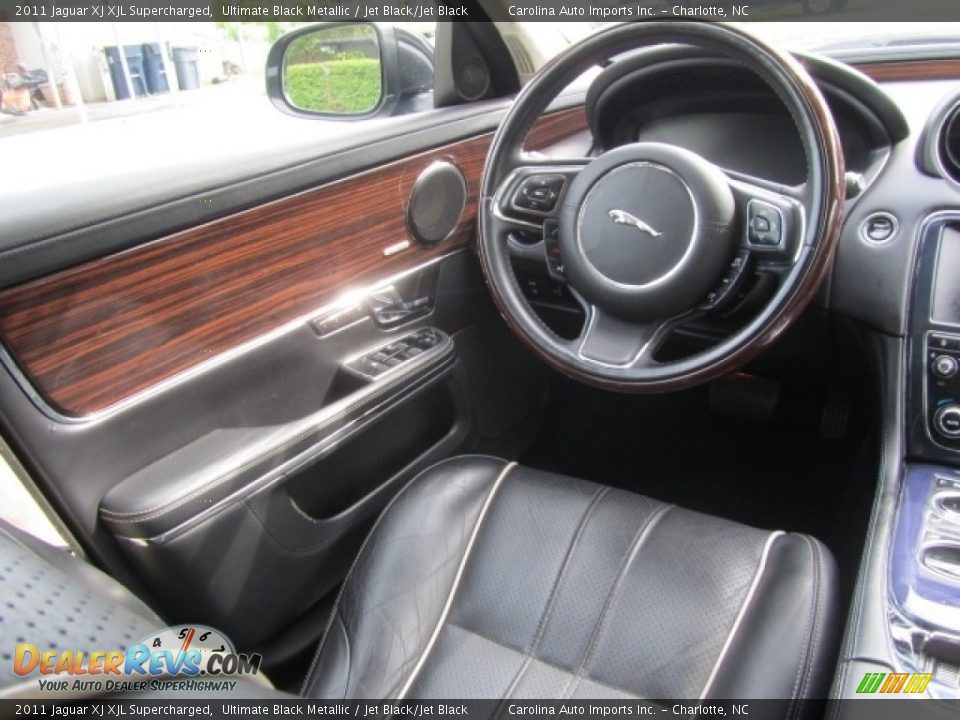 2011 Jaguar XJ XJL Supercharged Ultimate Black Metallic / Jet Black/Jet Black Photo #12