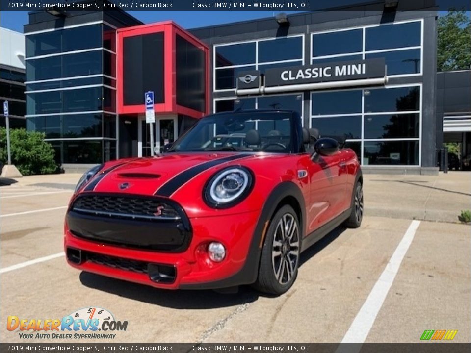 2019 Mini Convertible Cooper S Chili Red / Carbon Black Photo #1