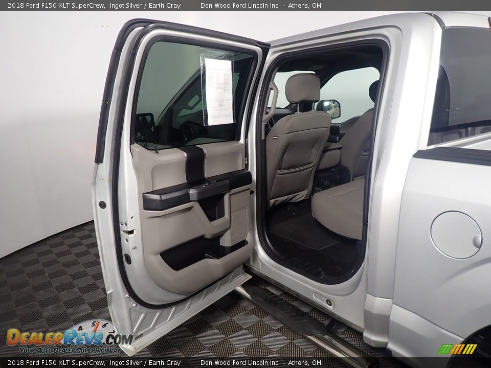 2018 Ford F150 XLT SuperCrew Ingot Silver / Earth Gray Photo #35