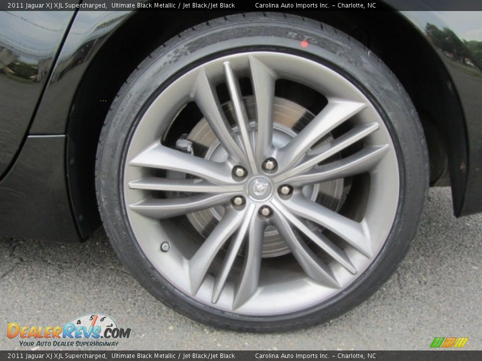 2011 Jaguar XJ XJL Supercharged Ultimate Black Metallic / Jet Black/Jet Black Photo #26