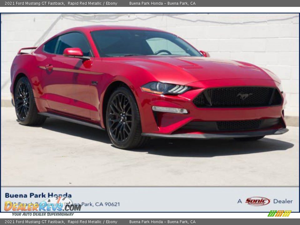2021 Ford Mustang GT Fastback Rapid Red Metallic / Ebony Photo #1