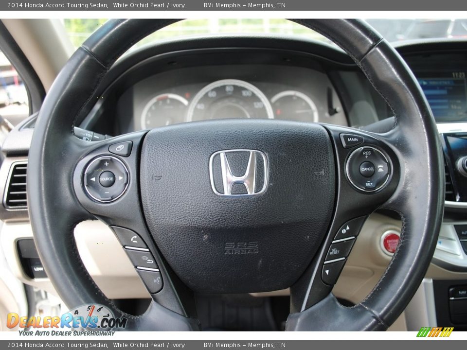 2014 Honda Accord Touring Sedan White Orchid Pearl / Ivory Photo #11