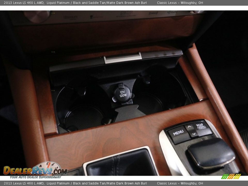 2013 Lexus LS 460 L AWD Liquid Platinum / Black and Saddle Tan/Matte Dark Brown Ash Burl Photo #18