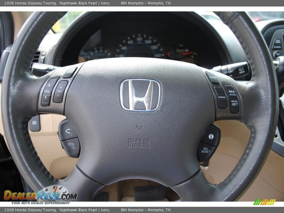 2008 Honda Odyssey Touring Nighthawk Black Pearl / Ivory Photo #12