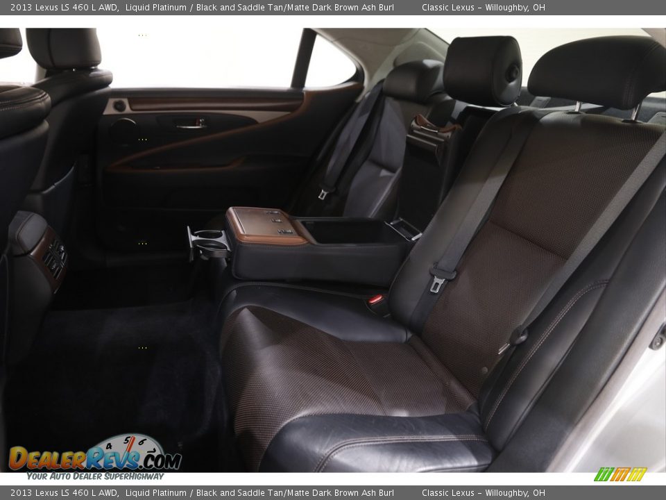 2013 Lexus LS 460 L AWD Liquid Platinum / Black and Saddle Tan/Matte Dark Brown Ash Burl Photo #22