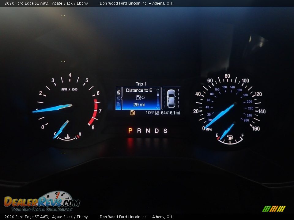 2020 Ford Edge SE AWD Agate Black / Ebony Photo #28