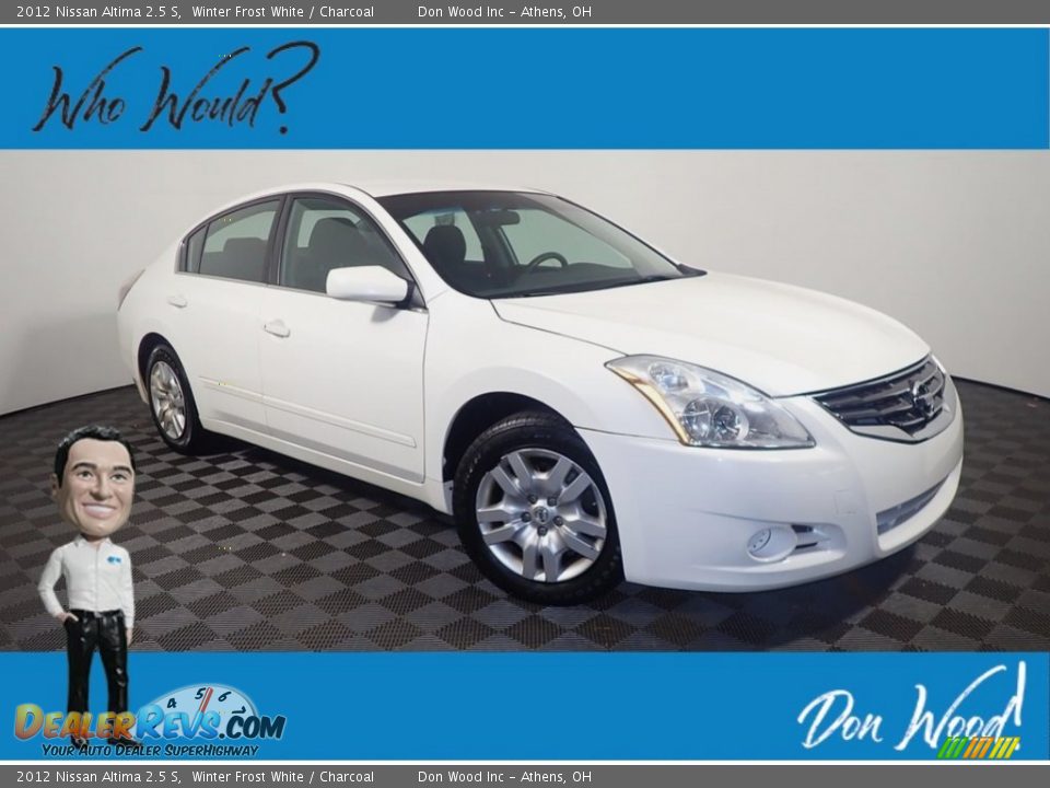 2012 Nissan Altima 2.5 S Winter Frost White / Charcoal Photo #1