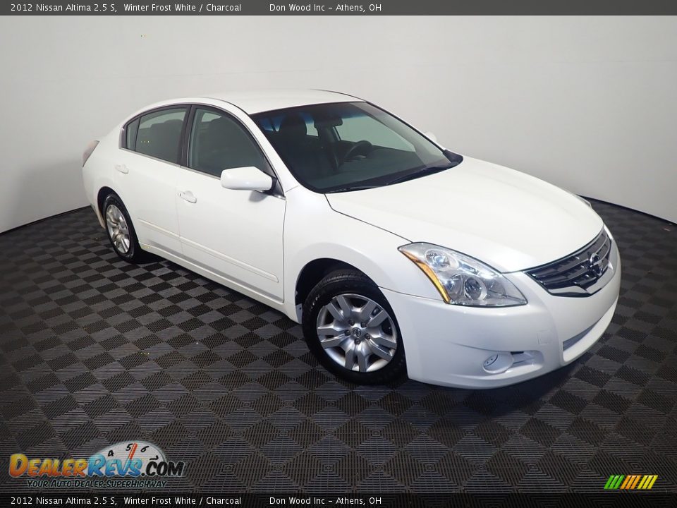 2012 Nissan Altima 2.5 S Winter Frost White / Charcoal Photo #2