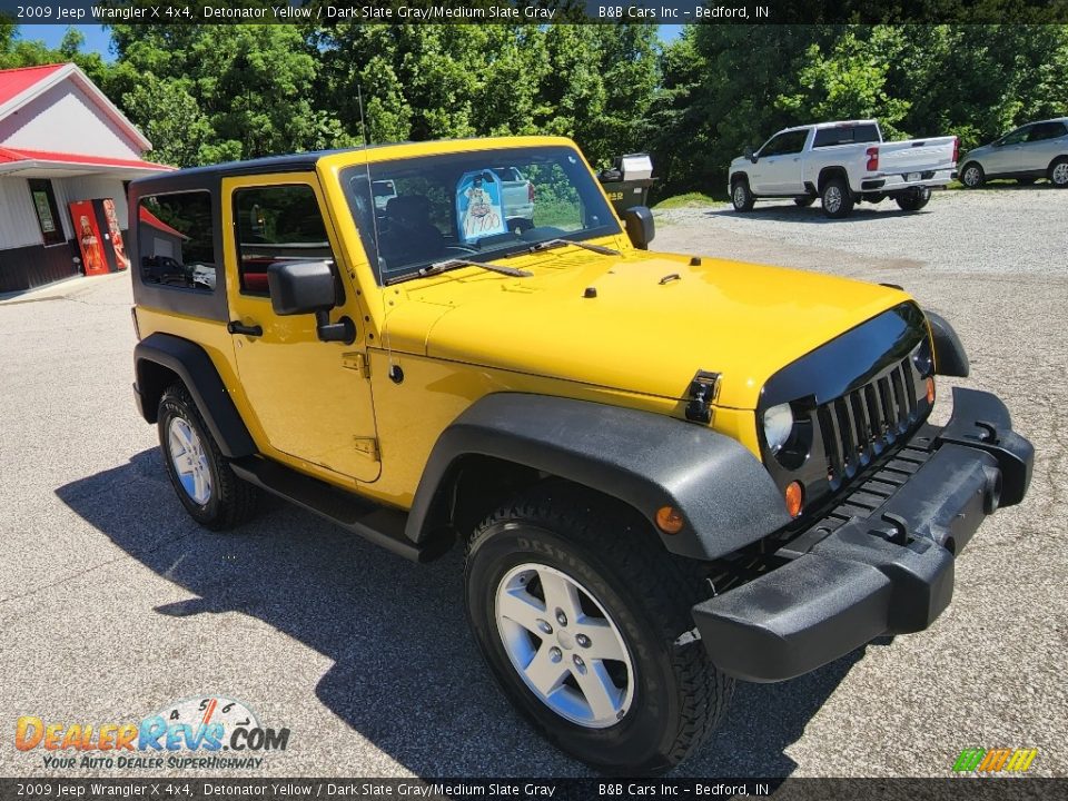 2009 Jeep Wrangler X 4x4 Detonator Yellow / Dark Slate Gray/Medium Slate Gray Photo #1