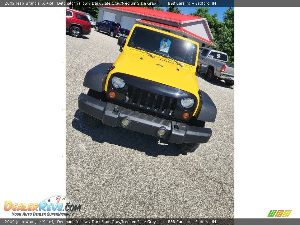 2009 Jeep Wrangler X 4x4 Detonator Yellow / Dark Slate Gray/Medium Slate Gray Photo #2