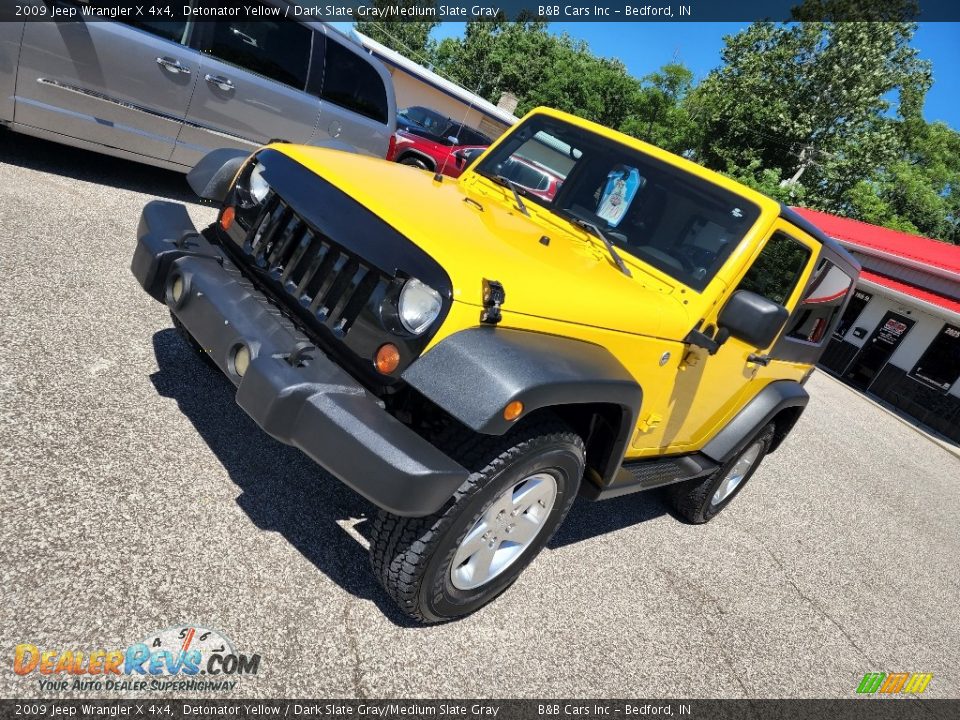 2009 Jeep Wrangler X 4x4 Detonator Yellow / Dark Slate Gray/Medium Slate Gray Photo #3