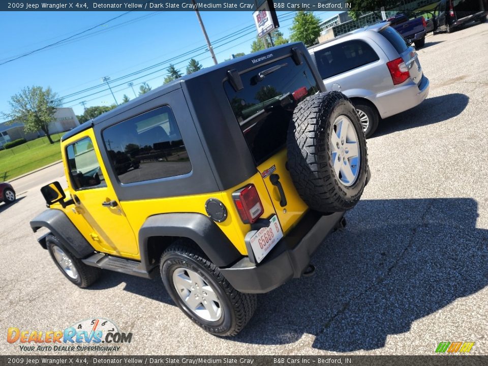 2009 Jeep Wrangler X 4x4 Detonator Yellow / Dark Slate Gray/Medium Slate Gray Photo #5