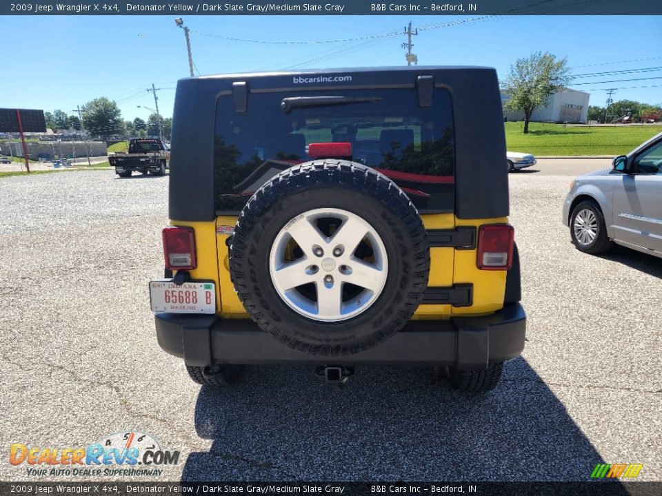 2009 Jeep Wrangler X 4x4 Detonator Yellow / Dark Slate Gray/Medium Slate Gray Photo #6