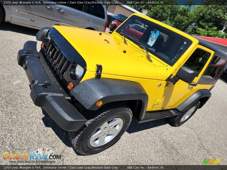 2009 Jeep Wrangler X 4x4 Detonator Yellow / Dark Slate Gray/Medium Slate Gray Photo #14