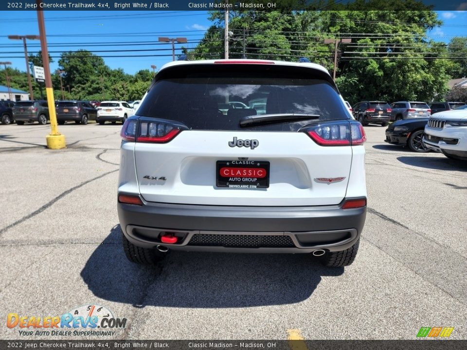 2022 Jeep Cherokee Trailhawk 4x4 Bright White / Black Photo #10