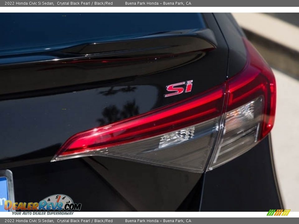 2022 Honda Civic Si Sedan Crystal Black Pearl / Black/Red Photo #7