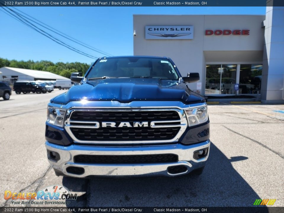 2022 Ram 1500 Big Horn Crew Cab 4x4 Patriot Blue Pearl / Black/Diesel Gray Photo #7