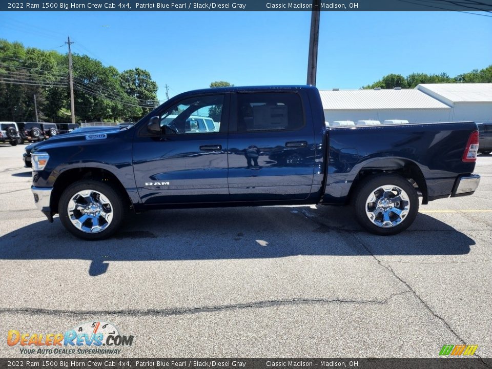 2022 Ram 1500 Big Horn Crew Cab 4x4 Patriot Blue Pearl / Black/Diesel Gray Photo #8