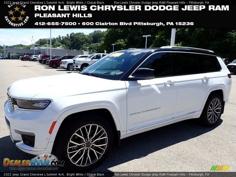 2022 Jeep Grand Cherokee L Summit 4x4 Bright White / Global Black Photo #1