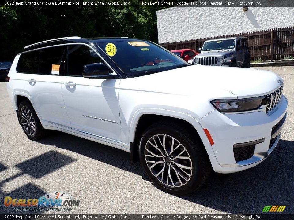 2022 Jeep Grand Cherokee L Summit 4x4 Bright White / Global Black Photo #8