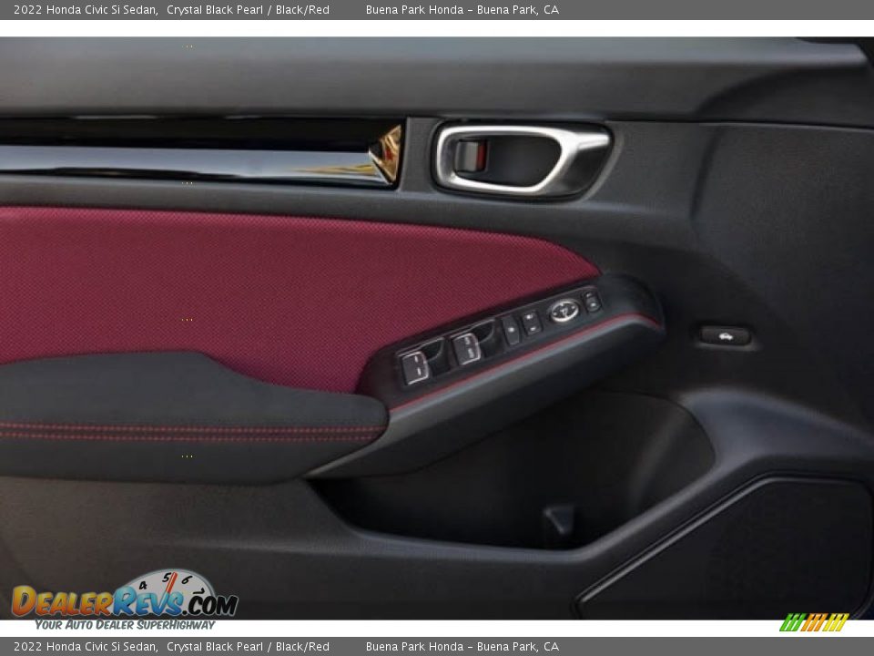 2022 Honda Civic Si Sedan Crystal Black Pearl / Black/Red Photo #30
