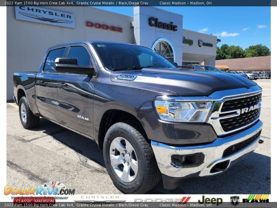 2022 Ram 1500 Big Horn Crew Cab 4x4 Granite Crystal Metallic / Black/Diesel Gray Photo #1