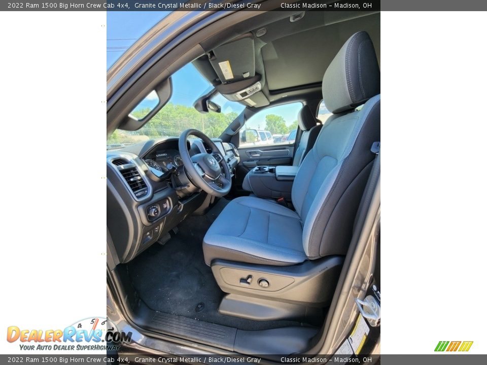 2022 Ram 1500 Big Horn Crew Cab 4x4 Granite Crystal Metallic / Black/Diesel Gray Photo #2