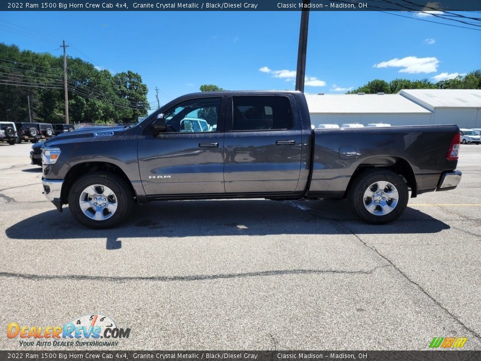 2022 Ram 1500 Big Horn Crew Cab 4x4 Granite Crystal Metallic / Black/Diesel Gray Photo #8