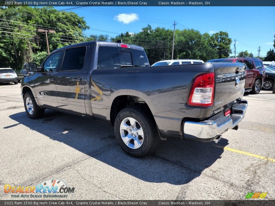 2022 Ram 1500 Big Horn Crew Cab 4x4 Granite Crystal Metallic / Black/Diesel Gray Photo #9