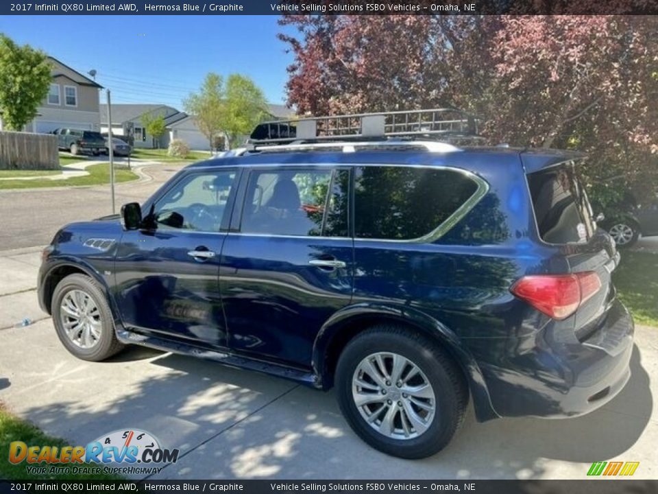 2017 Infiniti QX80 Limited AWD Hermosa Blue / Graphite Photo #1