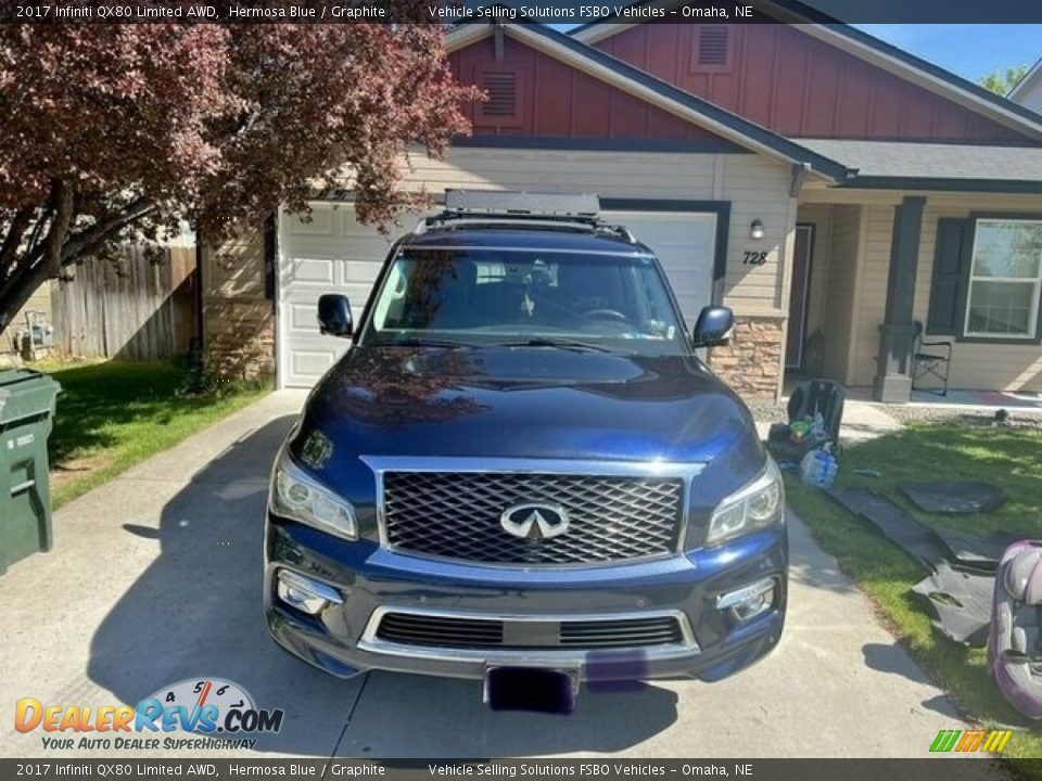 2017 Infiniti QX80 Limited AWD Hermosa Blue / Graphite Photo #2