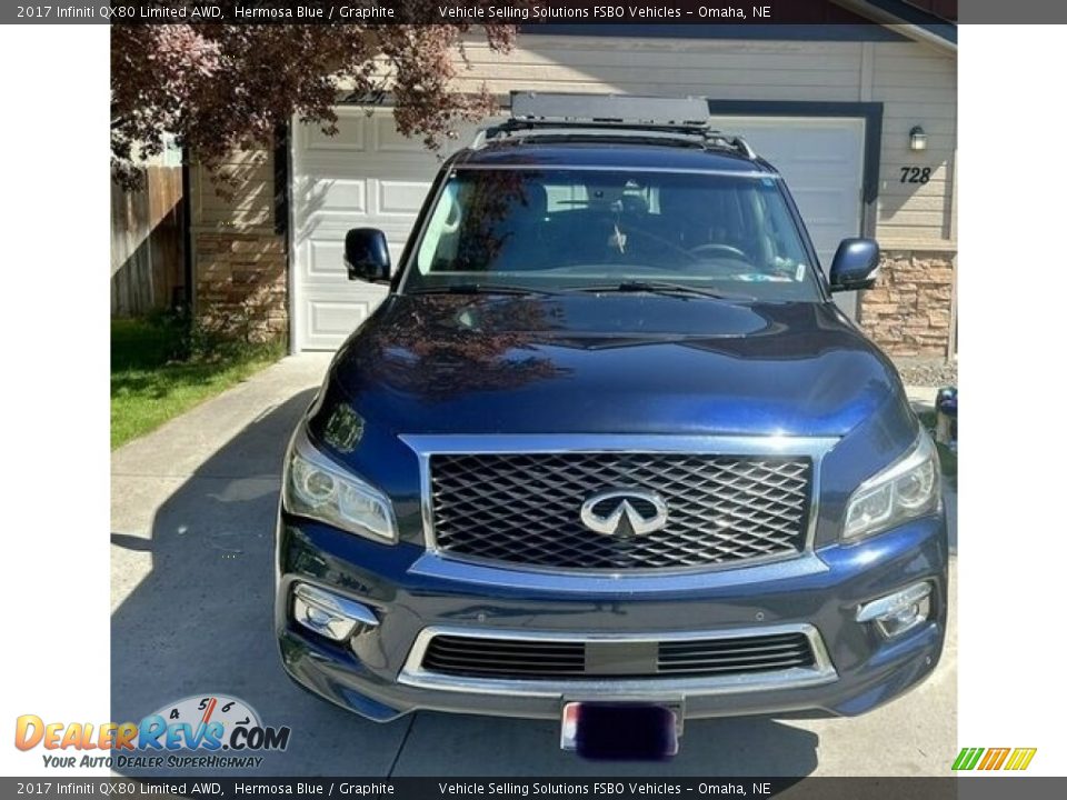 2017 Infiniti QX80 Limited AWD Hermosa Blue / Graphite Photo #3