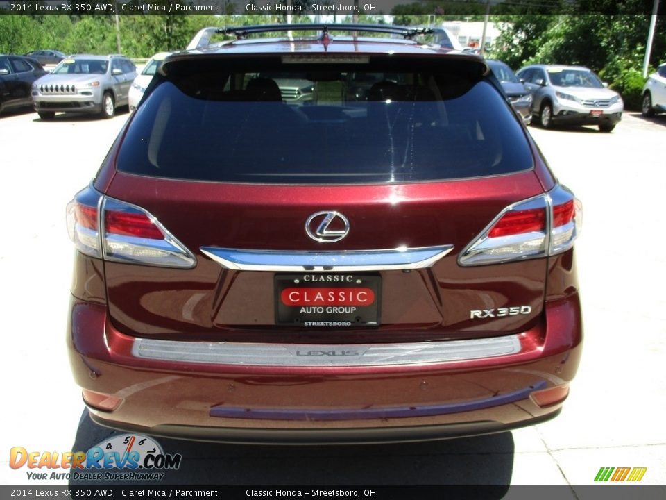 2014 Lexus RX 350 AWD Claret Mica / Parchment Photo #8