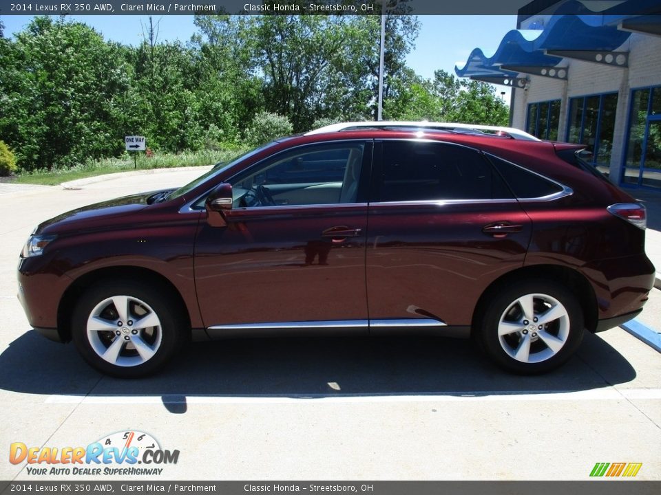 2014 Lexus RX 350 AWD Claret Mica / Parchment Photo #10