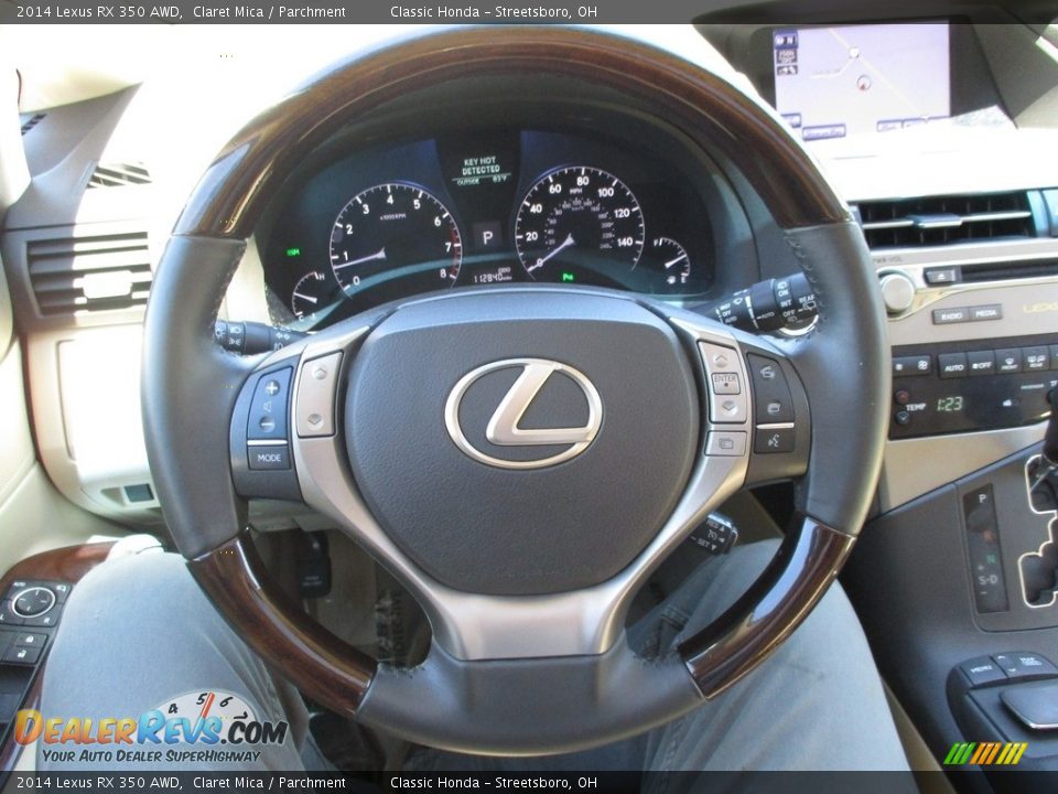 2014 Lexus RX 350 AWD Claret Mica / Parchment Photo #32