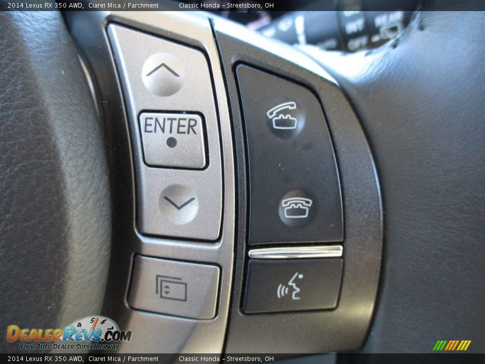 2014 Lexus RX 350 AWD Claret Mica / Parchment Photo #36