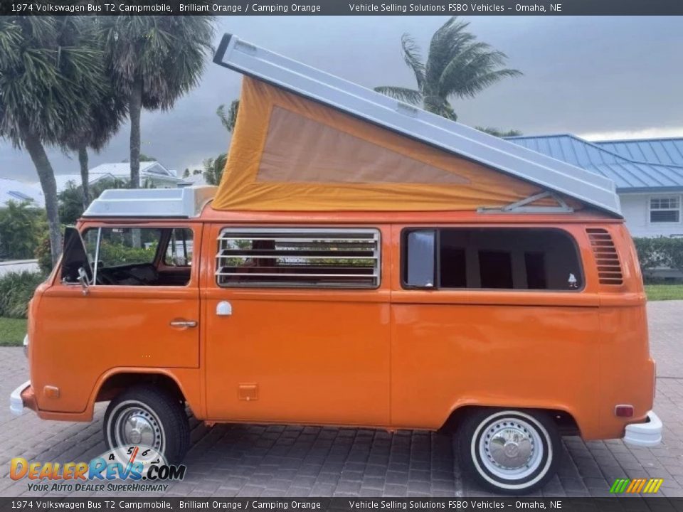 Brilliant Orange 1974 Volkswagen Bus T2 Campmobile Photo #1