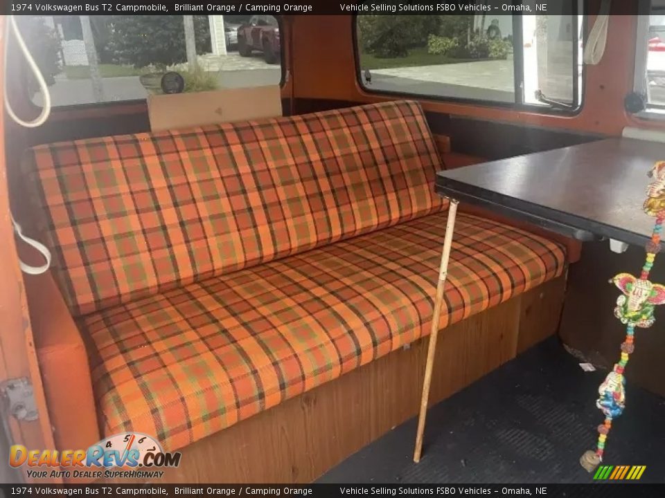 Rear Seat of 1974 Volkswagen Bus T2 Campmobile Photo #9
