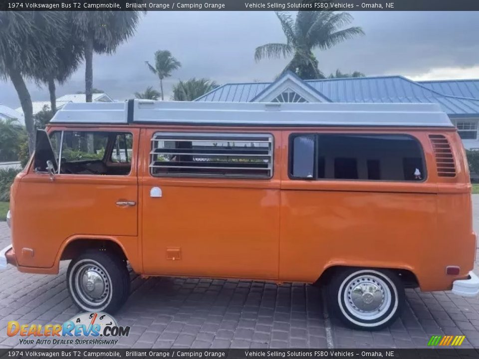 Brilliant Orange 1974 Volkswagen Bus T2 Campmobile Photo #15