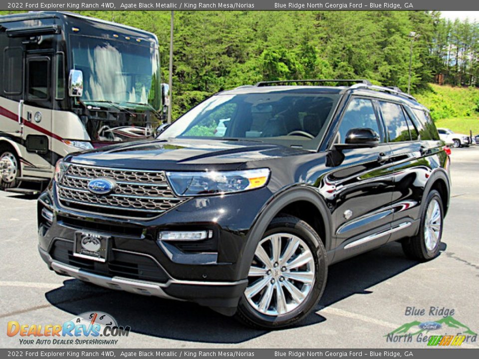 2022 Ford Explorer King Ranch 4WD Agate Black Metallic / King Ranch Mesa/Norias Photo #1