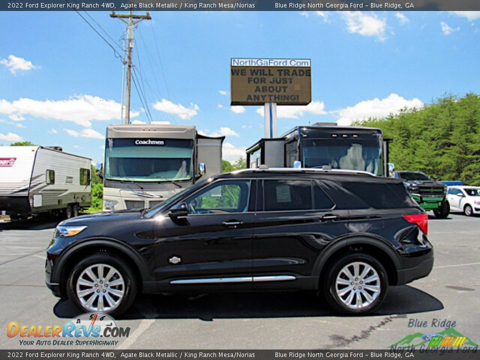 2022 Ford Explorer King Ranch 4WD Agate Black Metallic / King Ranch Mesa/Norias Photo #2