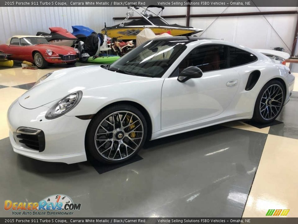 2015 Porsche 911 Turbo S Coupe Carrara White Metallic / Black/Garnet Red Photo #18