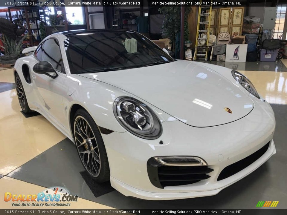 2015 Porsche 911 Turbo S Coupe Carrara White Metallic / Black/Garnet Red Photo #20