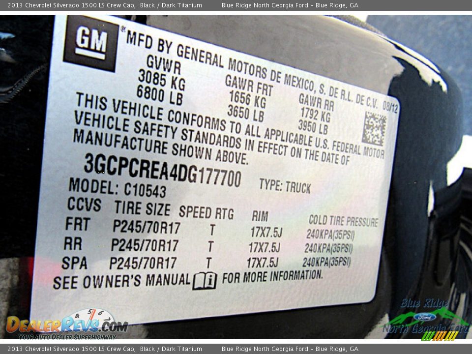 2013 Chevrolet Silverado 1500 LS Crew Cab Black / Dark Titanium Photo #21