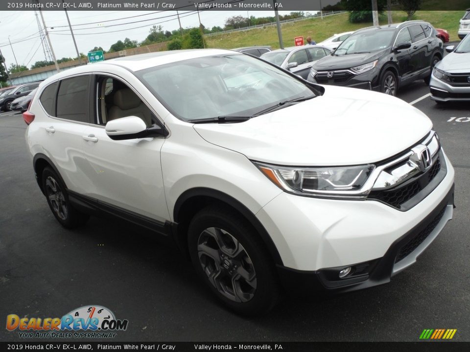 2019 Honda CR-V EX-L AWD Platinum White Pearl / Gray Photo #6