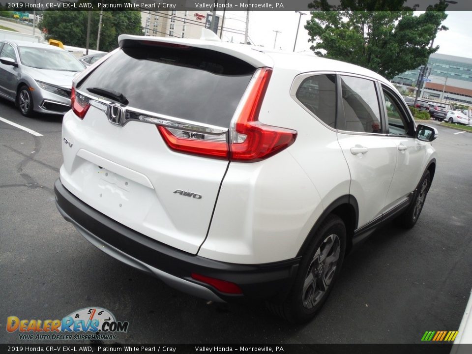 2019 Honda CR-V EX-L AWD Platinum White Pearl / Gray Photo #7