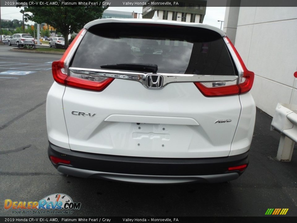 2019 Honda CR-V EX-L AWD Platinum White Pearl / Gray Photo #8